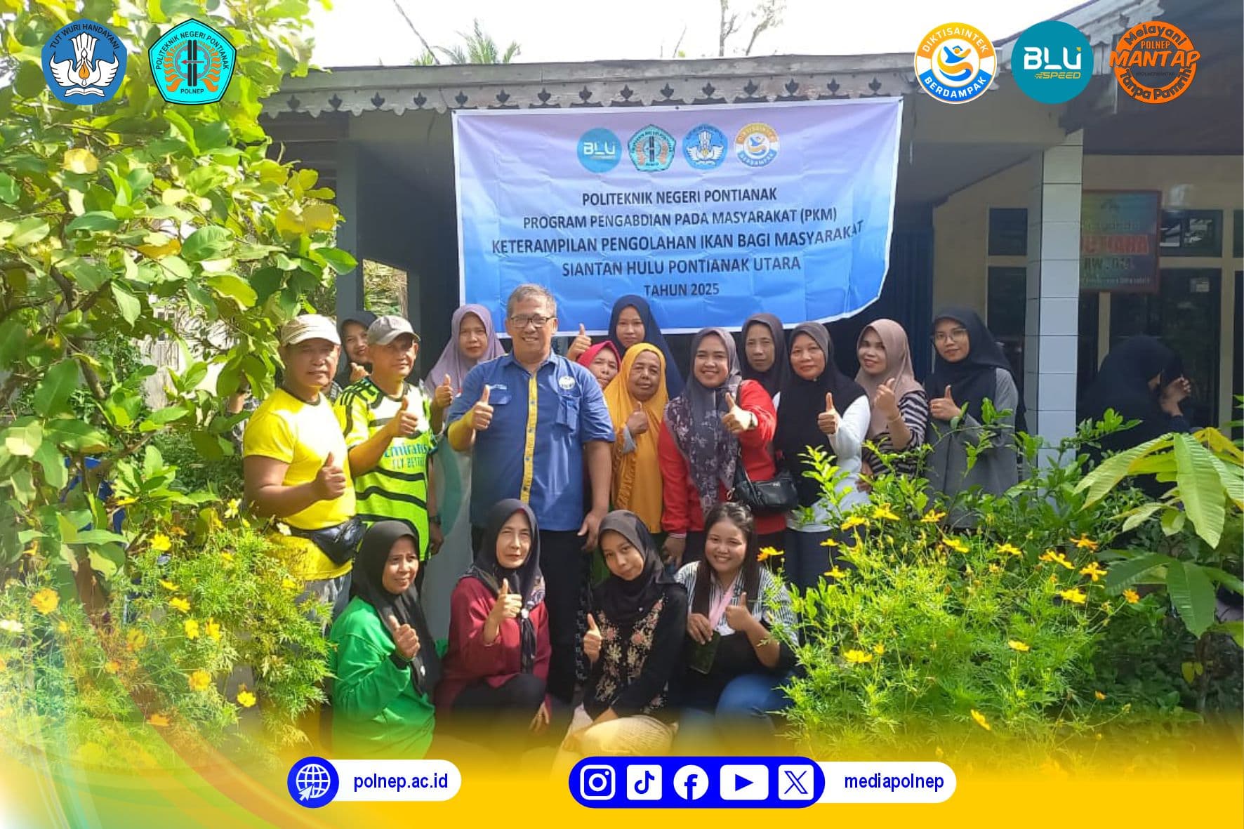 POLITEKNIK NEGERI PONTIANAK LATIH MASYARAKAT SIANTAN HULU MENGOLAH PRODUK IKAN UNTUK TINGKATKAN PEREKONOMIAN MELALUI PROGRAM PENGABDIAN KEPADA MASYARAKAT