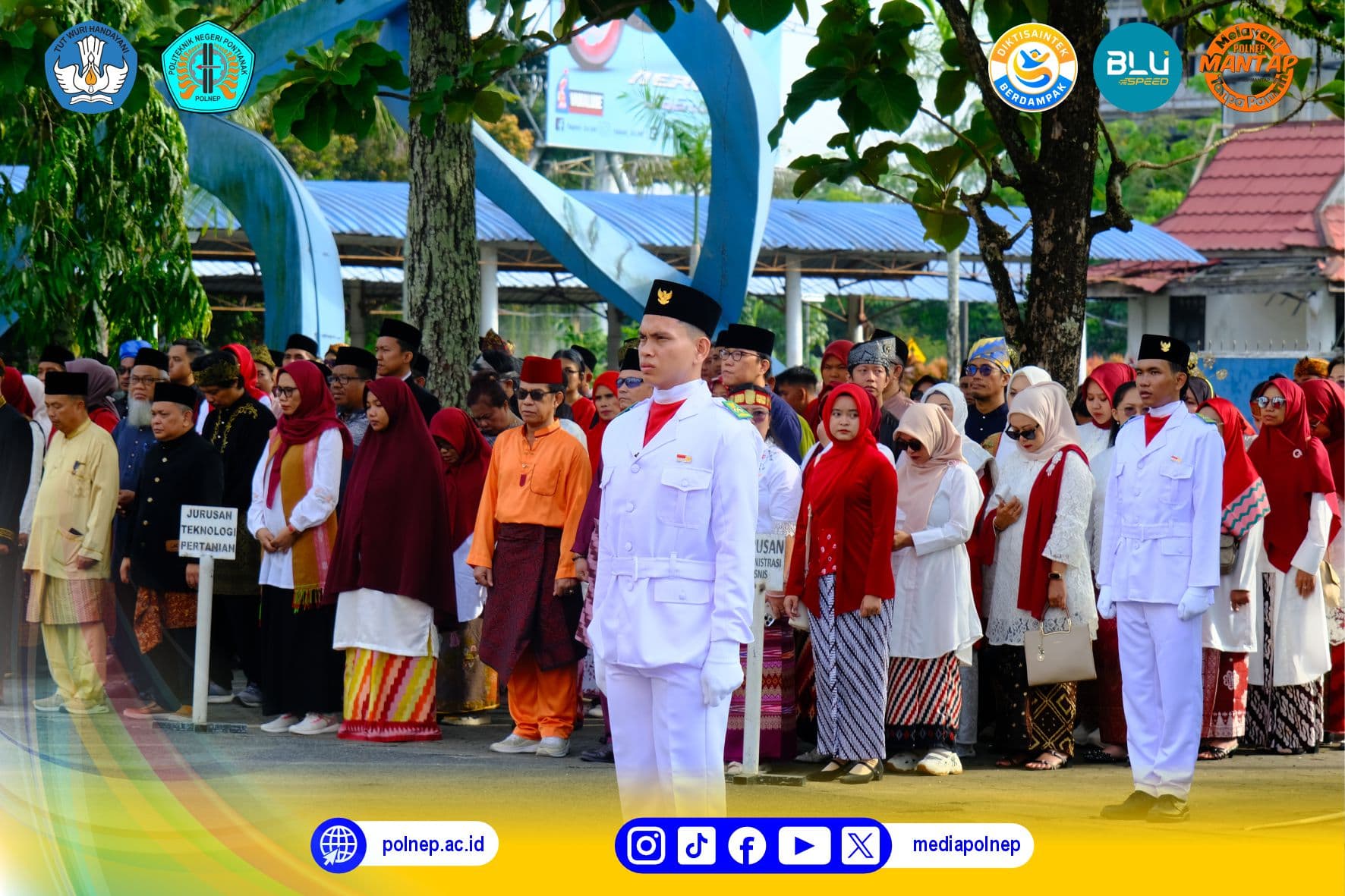 POLITEKNIK NEGERI PONTIANAK GELAR UPACARA PERINGATAN HARI ULANG TAHUN KE-80 KEMERDEKAAN REPUBLIK INDONESIA