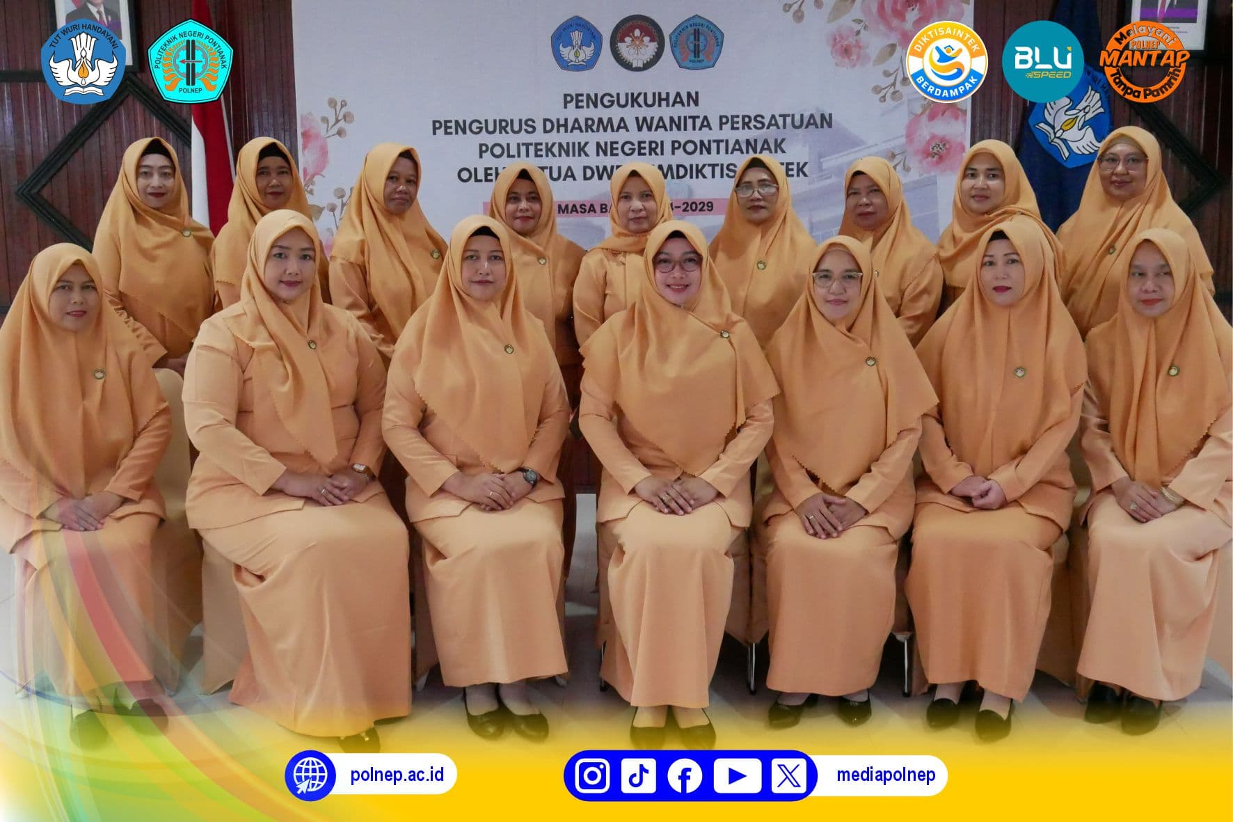DHARMA WANITA PERSATUAN (DWP) POLITEKNIK NEGERI PONTIANAK RESMI DIKUKUHKAN SECARA NASIONAL DAN SIAP PERKUAT PERAN DI DUNIA PENDIDIKAN TINGGI