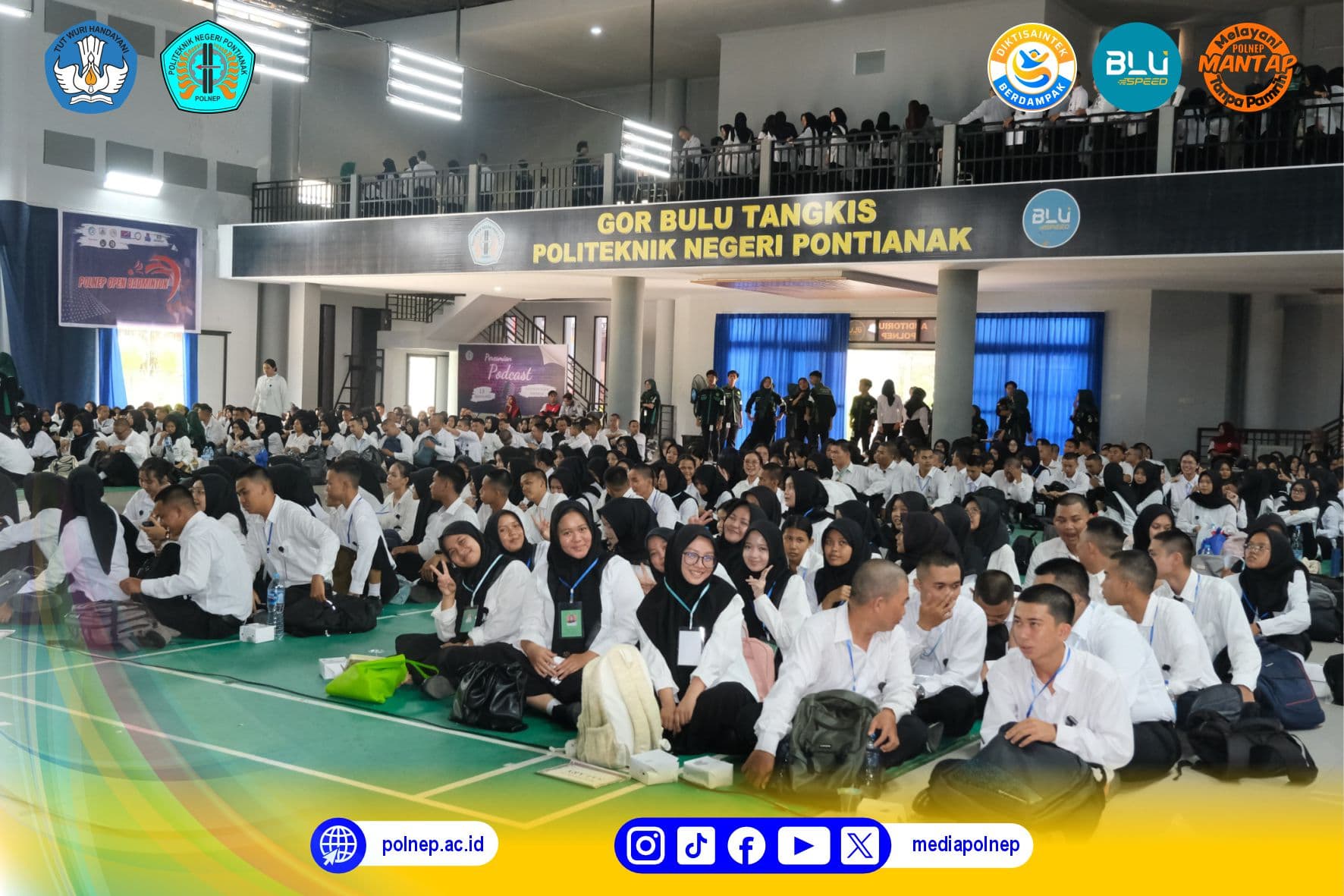 PKKMB HARI KEDUA POLITEKNIK NEGERI PONTIANAK : MAHASISWA BARU KENAL LEBIH DEKAT JURUSAN BERSAMA HMJ