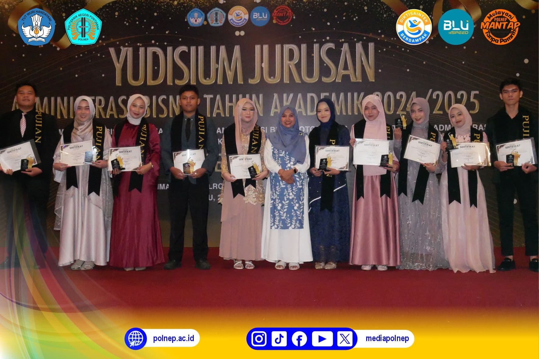 JURUSAN ADMINISTRASI BISNIS POLNEP RESMI LEPAS RATUSAN CALON WISUDAWAN MELALUI PROSESI YUDISIUM, CETAK LULUSAN UNGGUL DAN SIAP SAING