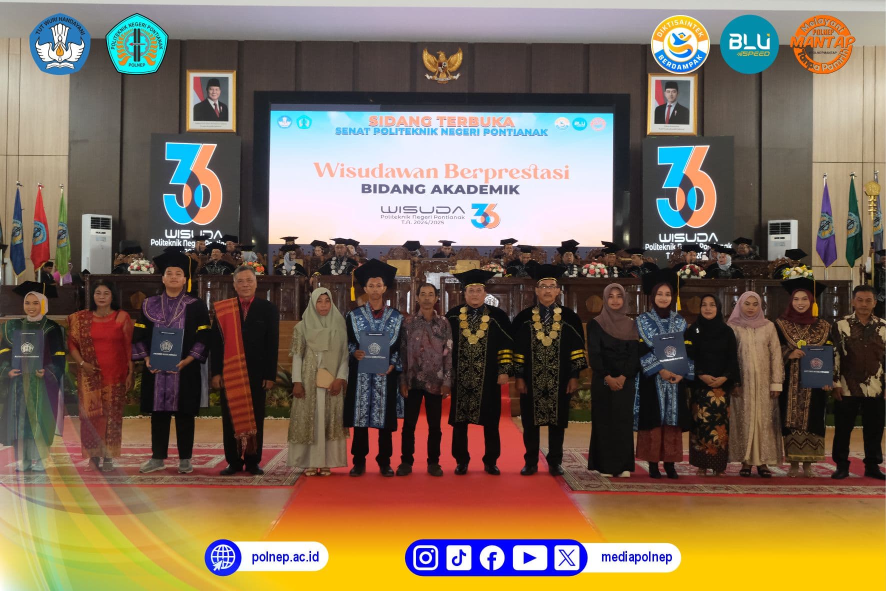 POLITEKNIK NEGERI PONTIANAK GELAR WISUDA HARI PERTAMA TAHUN 2025: RATUSAN LULUSAN DARI EMPAT JURUSAN RESMI DIKUKUHKAN