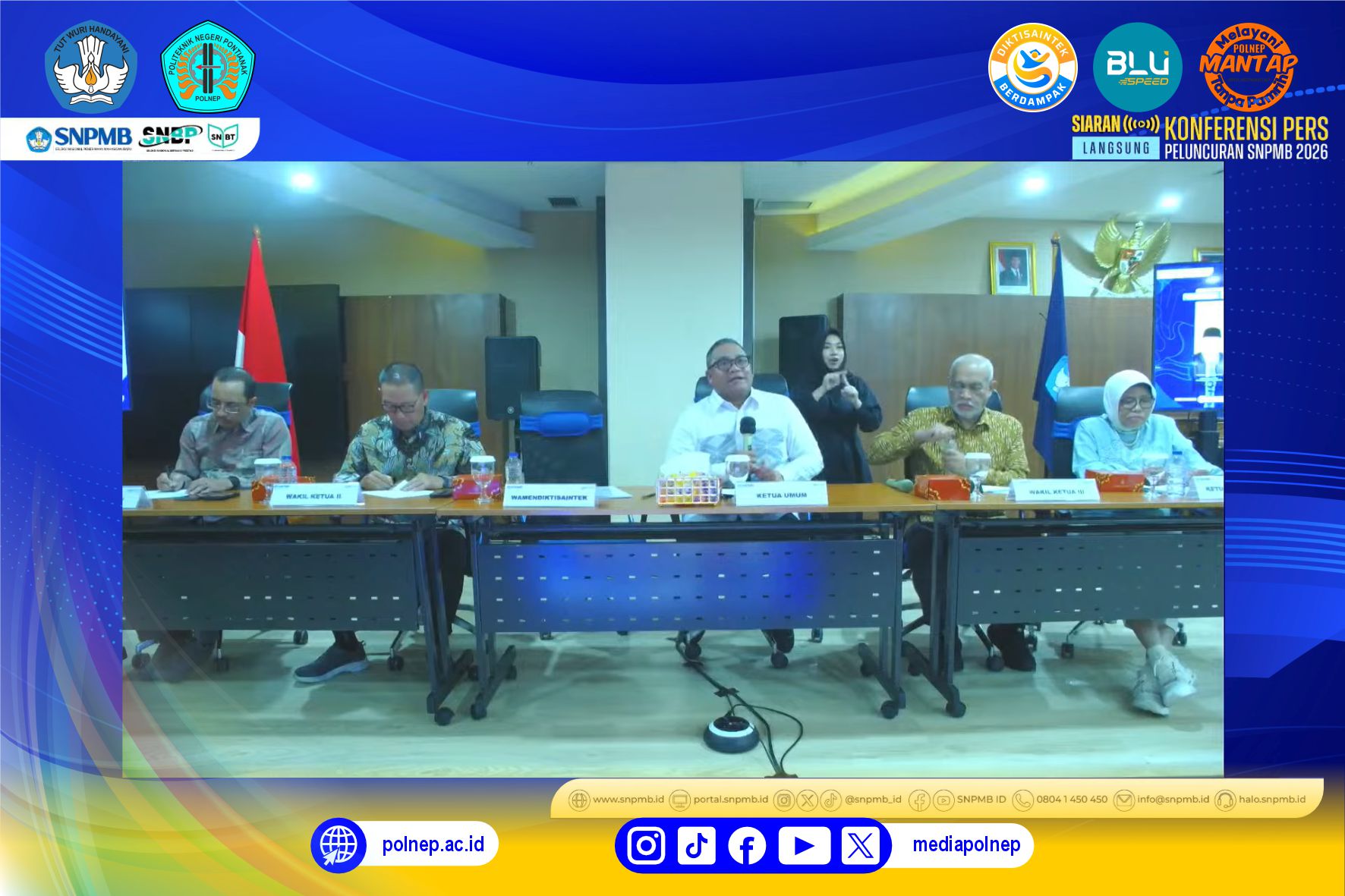 SNPMB 2026 RESMI DILUNCURKAN : POLNEP AJAK CALON MAHASISWA PERSIAPKAN DIRI DAN CATAT TANGGAL PENTINGNYA!