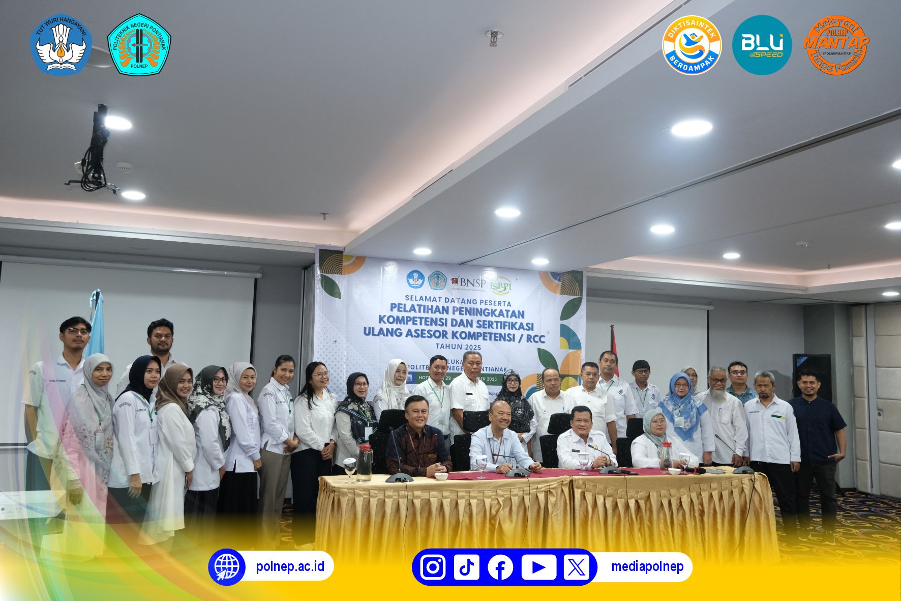 POLITEKNIK NEGERI PONTIANAK PERKUAT KOMPETENSI DAN PROFESIONALISME ASESOR MELALUI RECOGNITION CURRENT COMPETENCY GELOMBANG II TAHUN 2025