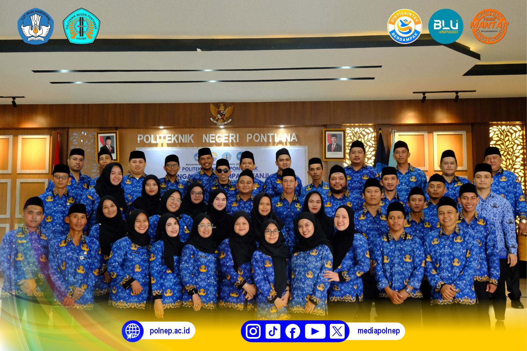 POLNEP GELAR PENGAMBILAN SUMPAH PULUHAN PEGAWAI: KEPALA SPI, JABATAN FUNGSIONAL, DAN PPPK