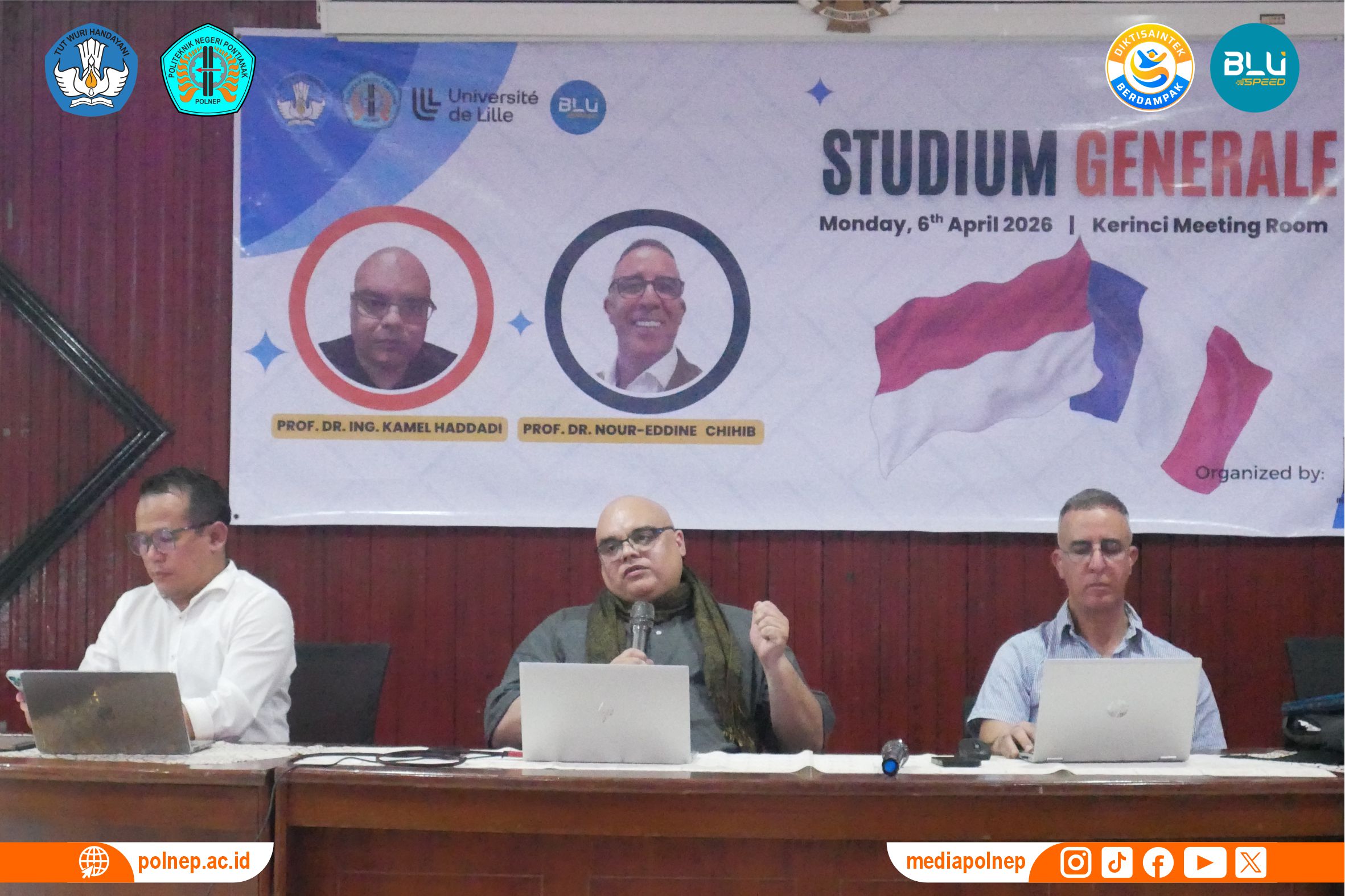 PERKUAT KOLABORASI INTERNASIONAL, POLNEP HADIRKAN DUA PROFESOR DARI PRANCIS DALAM KULIAH UMUM
