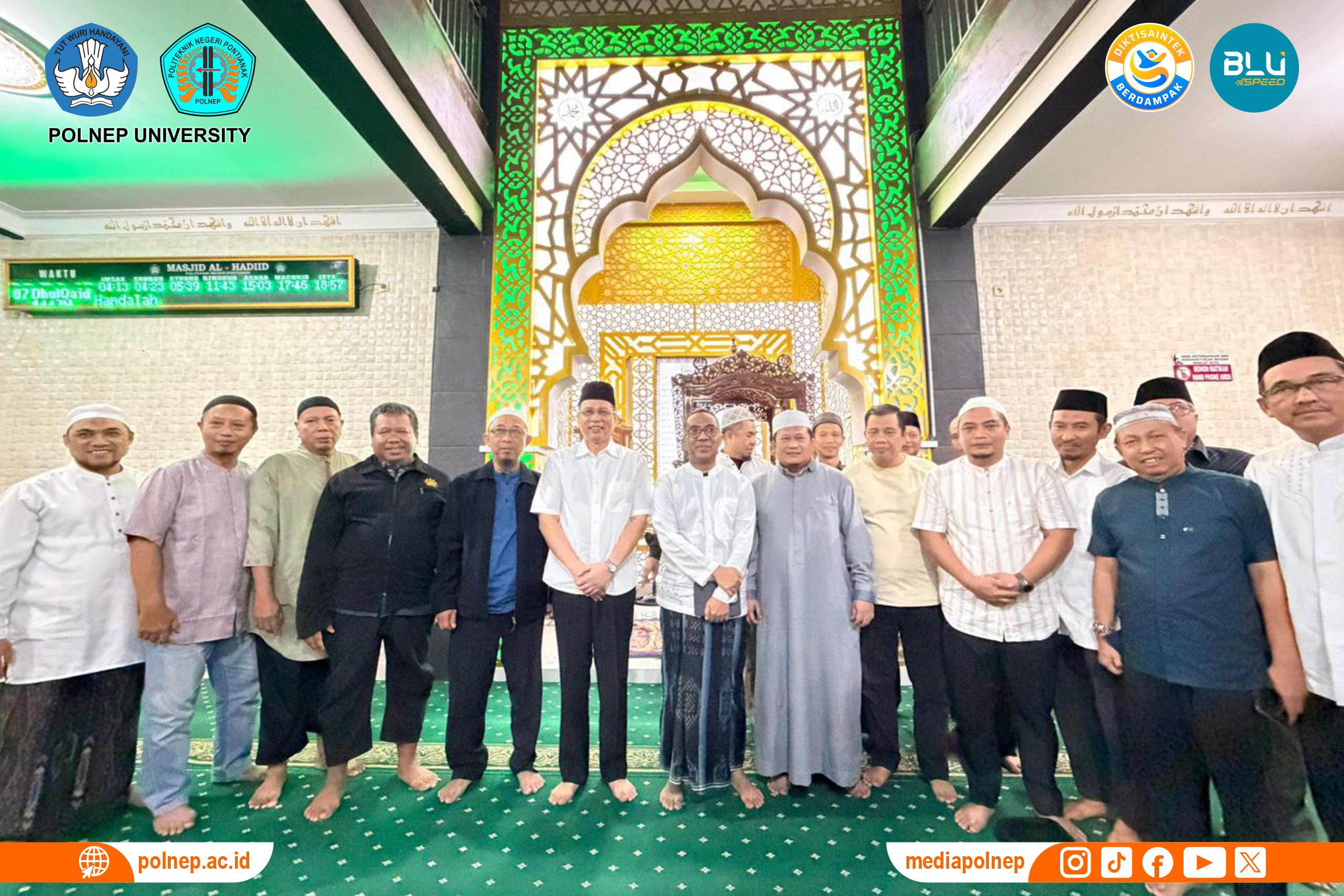 PERKUAT NILAI SPIRITUAL CIVITAS AKADEMIKA, POLNEP GELAR KULIAH SUBUH DAN SALAT BERJAMAAH BERSAMA MENTERI PENDIDIKAN TINGGI, SAINS, DAN TEKNOLOGI