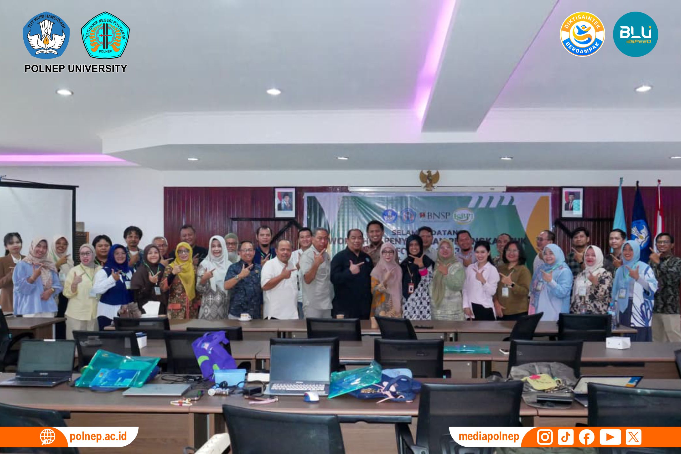 UPA LAYANAN UJI KOMPETENSI POLITEKNIK NEGERI PONTIANAK GELAR WORKSHOP PENYUSUNAN PERANGKAT MUK FORMAT 2023