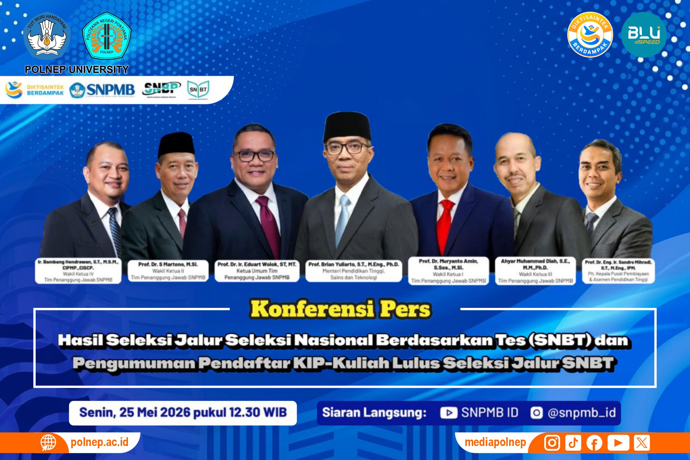 MOMEN YANG DINANTI TELAH TIBA, HASIL SNBT 2026 RESMI DIUMUMKAN! POLNEP SIAP MENYAMBUT GENERASI BARU