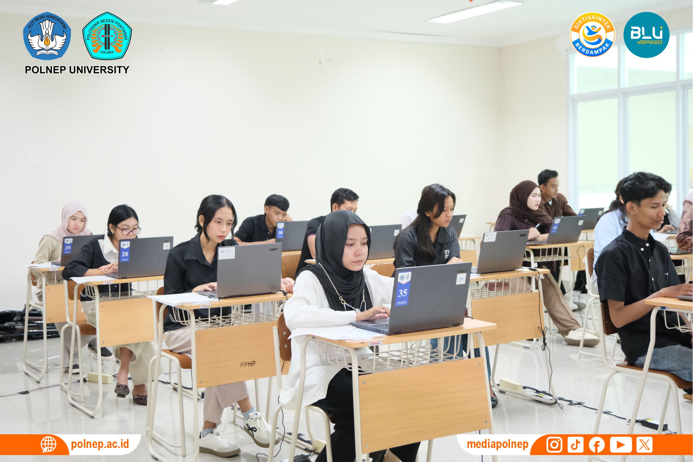 UTBK SM-KPN 2026 RESMI DIMULAI, RATUSAN CALON MAHASISWA IKUTI SELEKSI HARI PERTAMA DI POLNEP