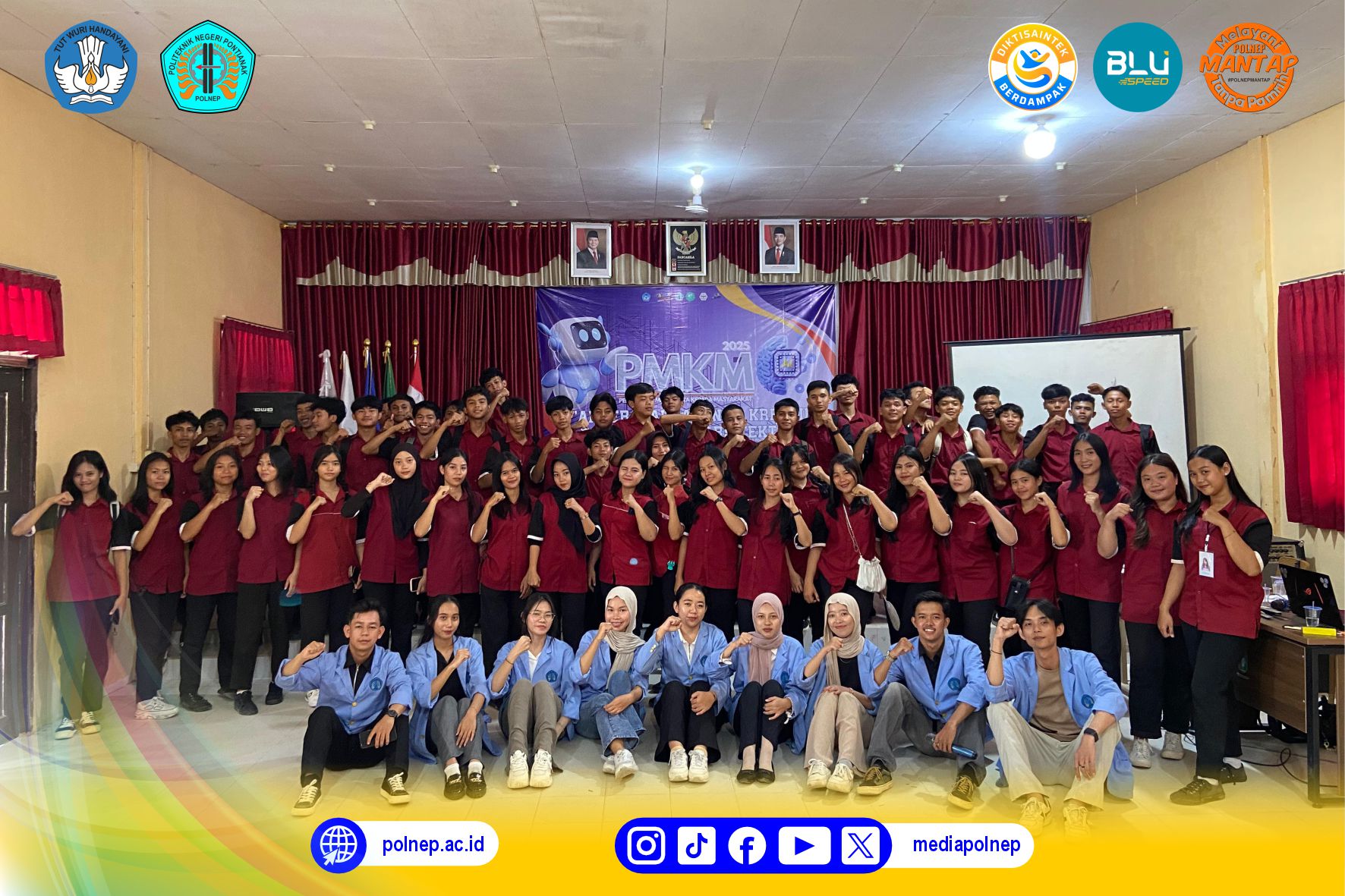 MAHASISWA PROGRAM STUDI ARSITEKTUR BANGUNAN GEDUNG POLNEP GELAR PENGABDIAN MASYARAKAT DI SMK NEGERI 1 NGABANG