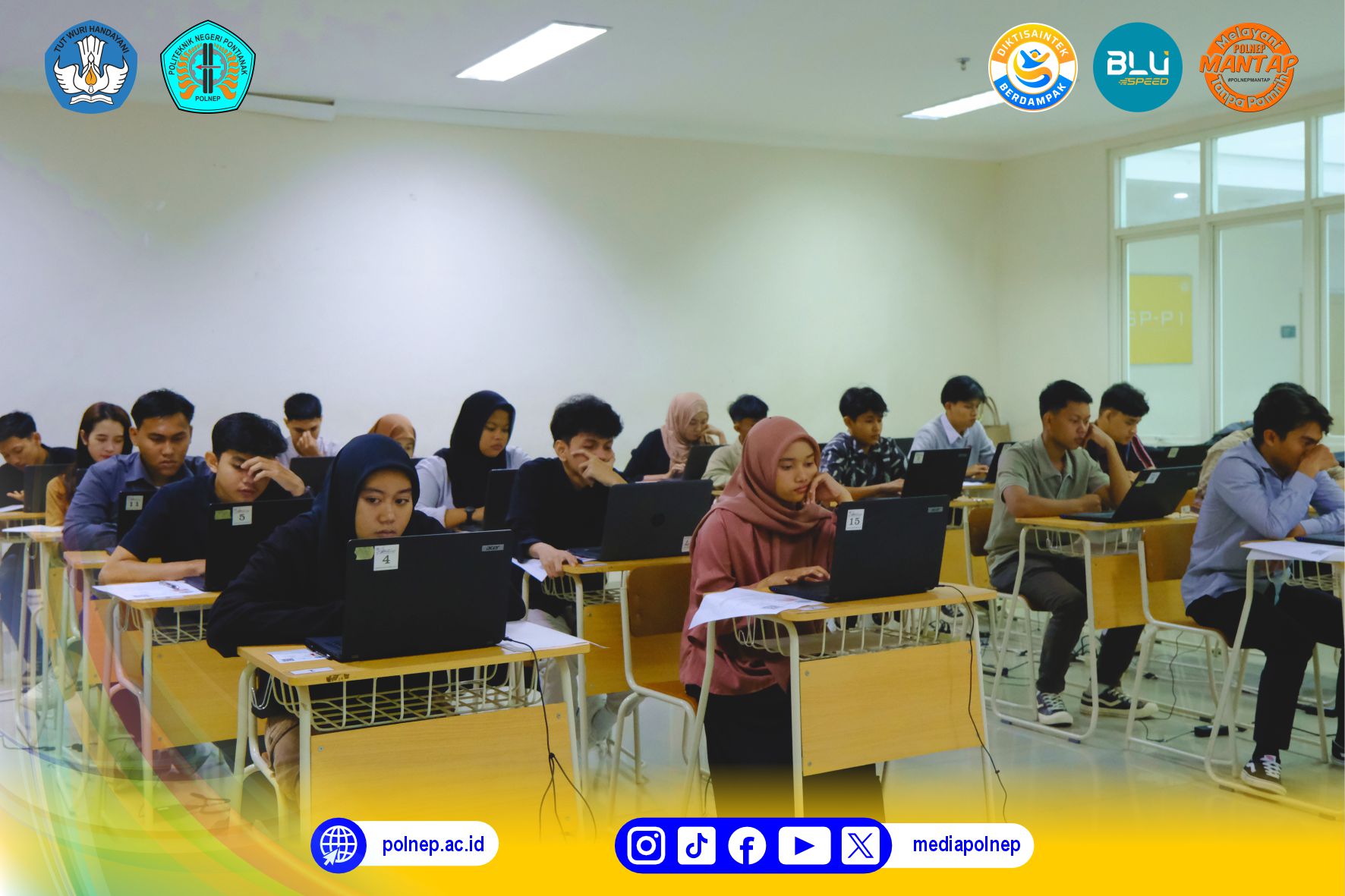 POLITEKNIK NEGERI PONTIANAK GELAR UJIAN SM-KPN 2025, RIBUAN PESERTA MEMADATI KAMPUS UTAMA